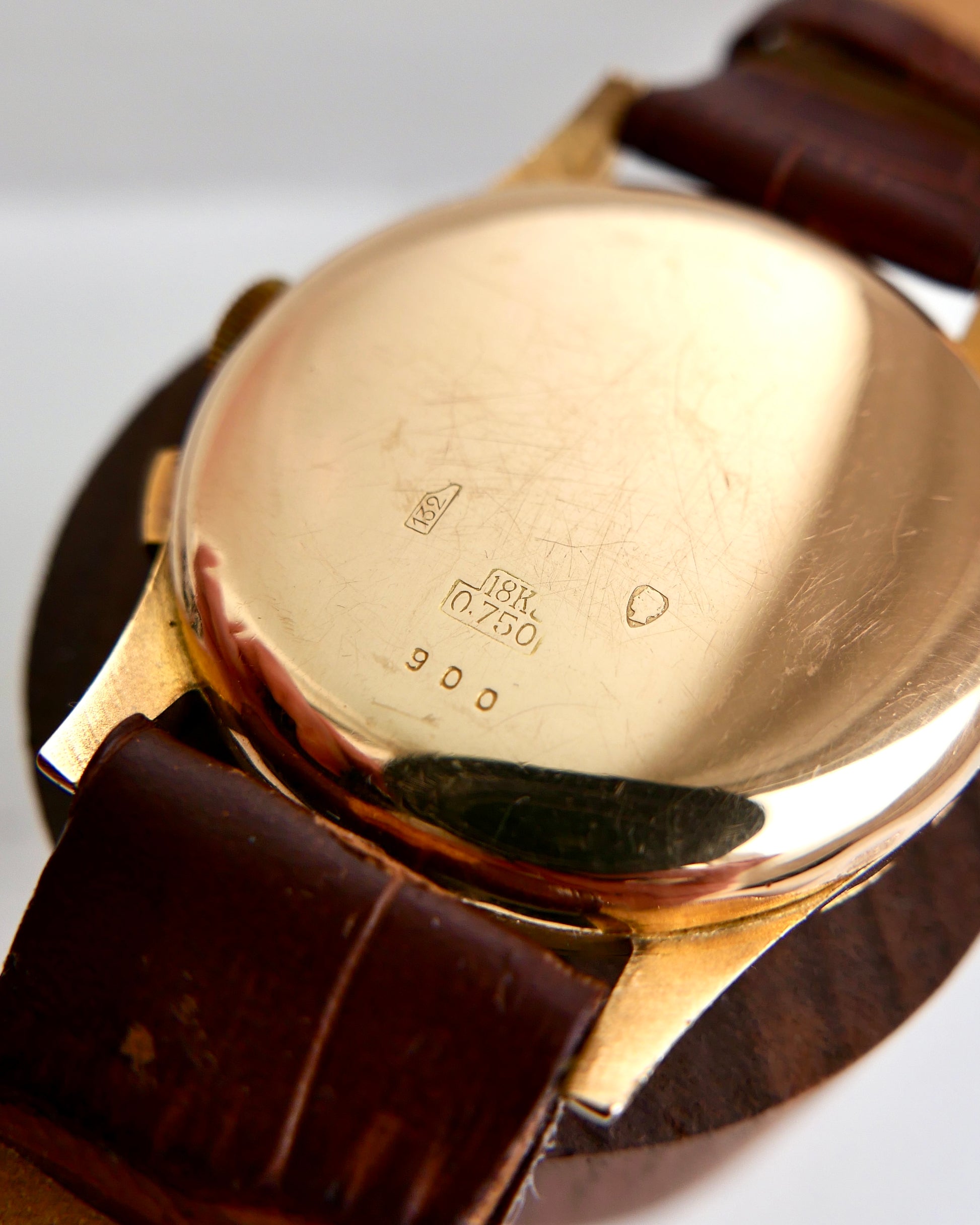 1950s Geneve Suisse Chronographe 18K Solid Rose Gold Landeron 48