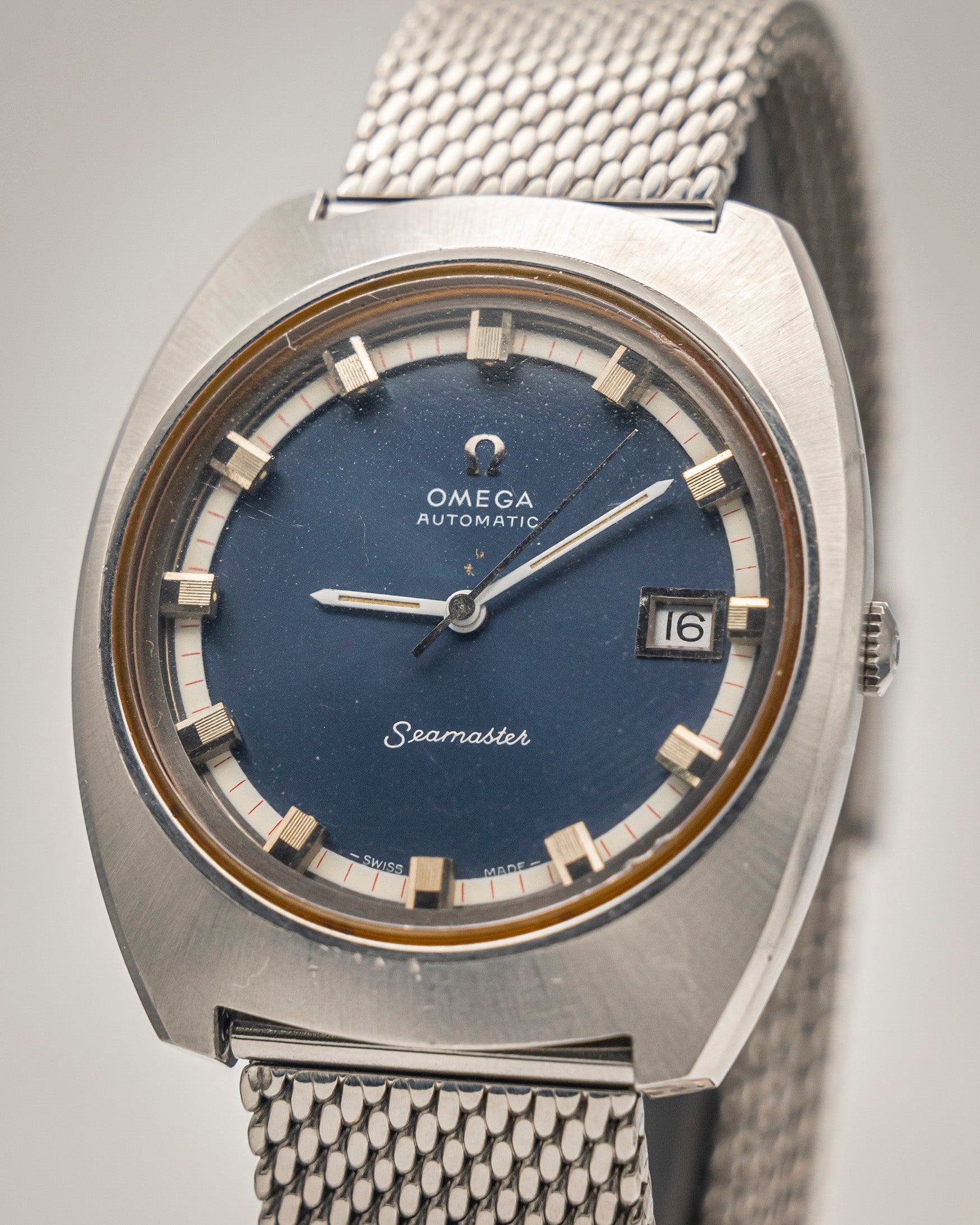 1970s - OMEGA Seamaster Automatic Ref. 166.110 Blue Dial - Quickset Date