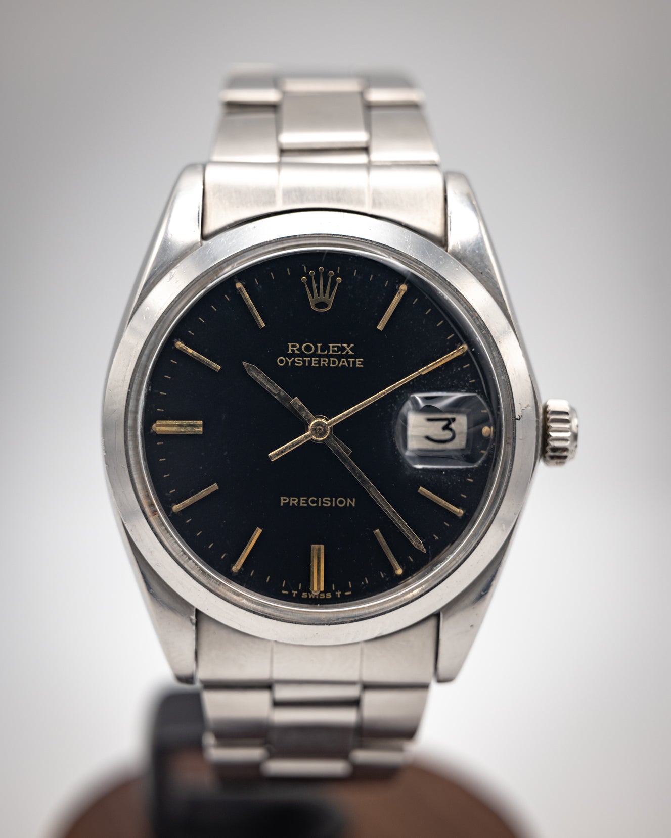 1972 Rolex Oyster Date Precision - Black and Gold Gilt Dial