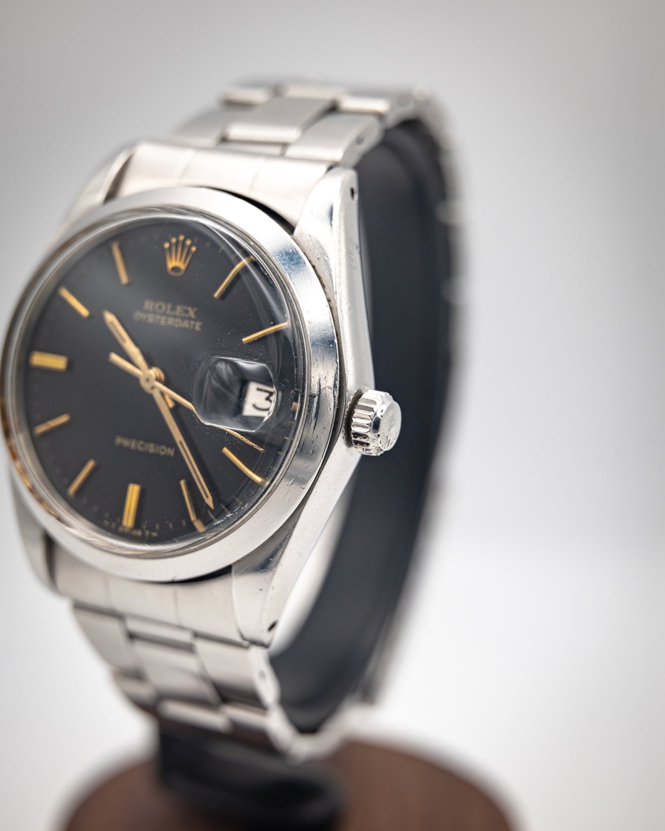 1972 Rolex Oyster Date Precision - Black and Gold Gilt Dial