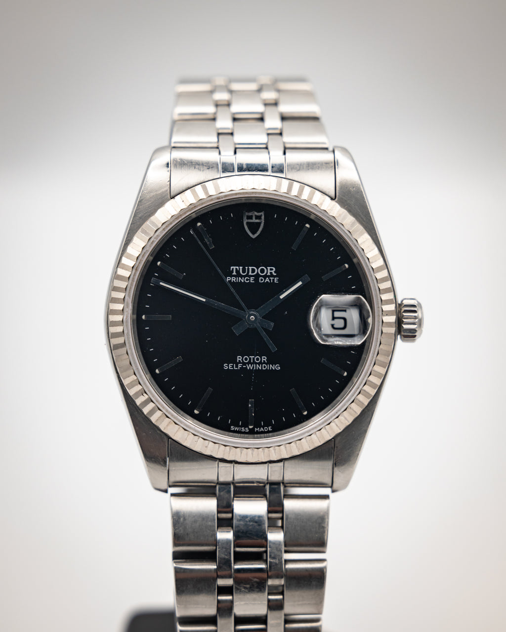 Tudor Prince Date Automatic - 18K White Gold Bezel & Steel Bracelet