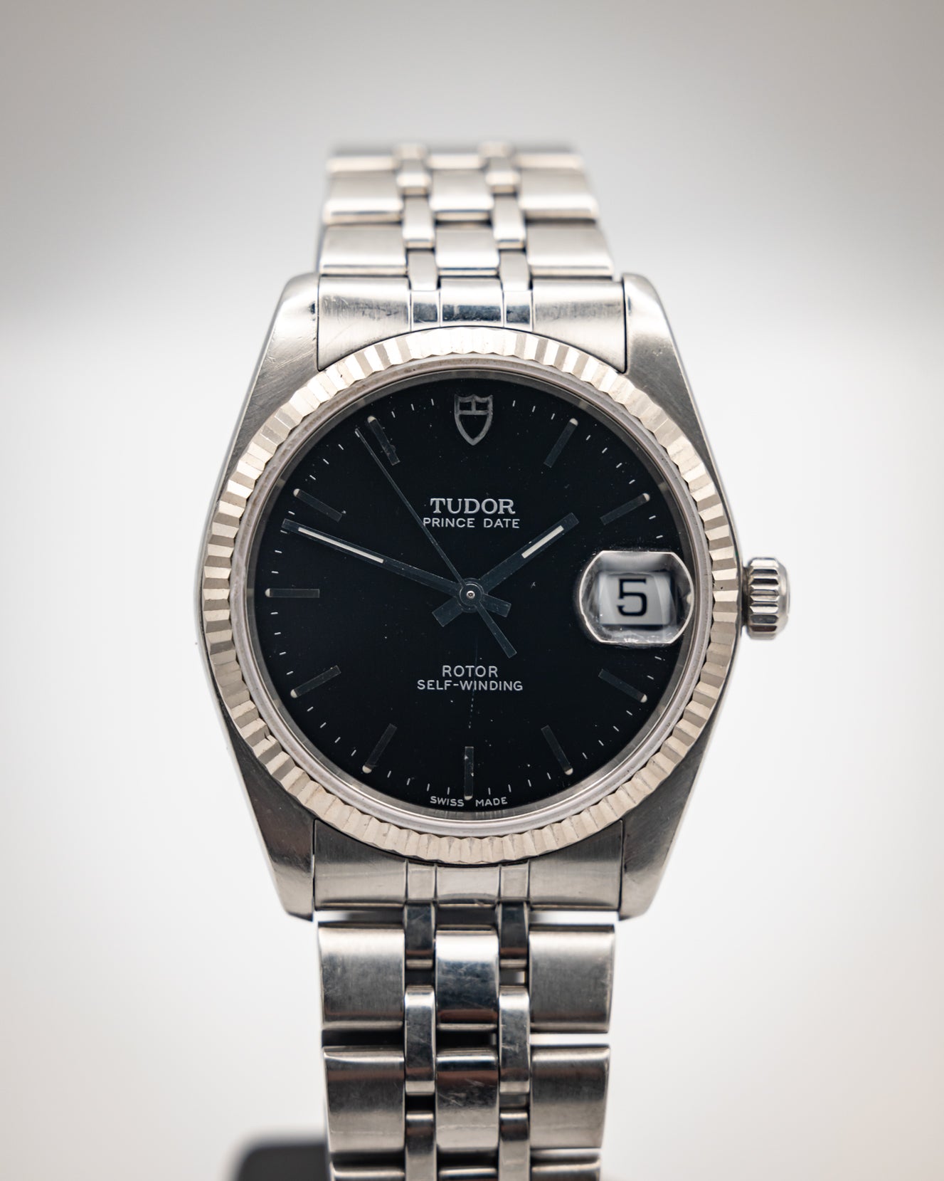 Tudor Prince Date Automatic - 18K White Gold Bezel & Steel Bracelet