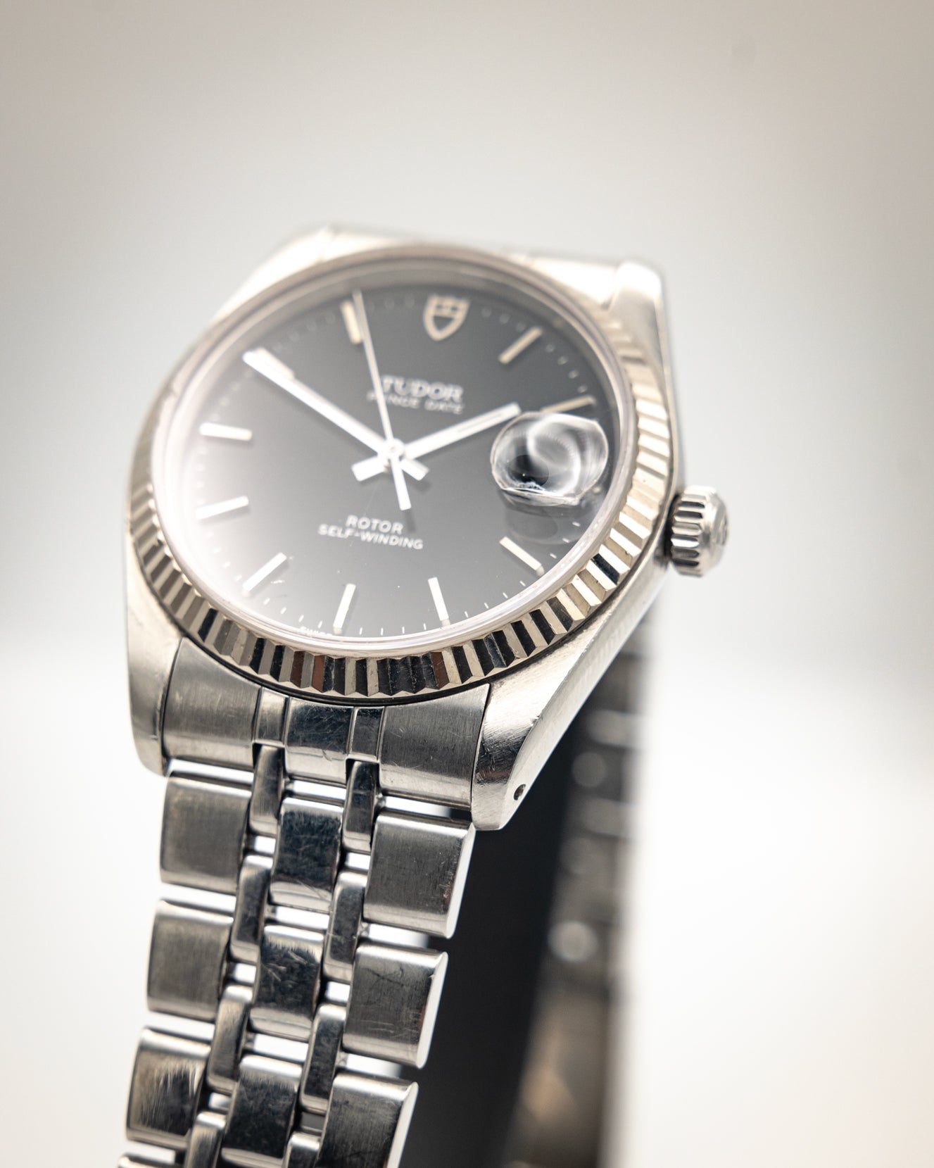 Tudor Prince Date Automatic - 18K White Gold Bezel & Steel Bracelet