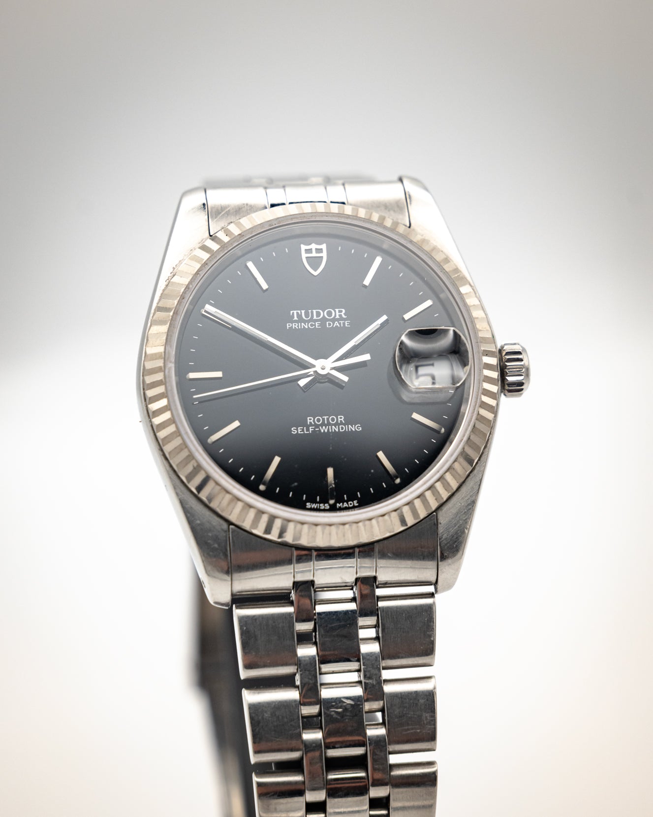 Tudor Prince Date Automatic - 18K White Gold Bezel & Steel Bracelet