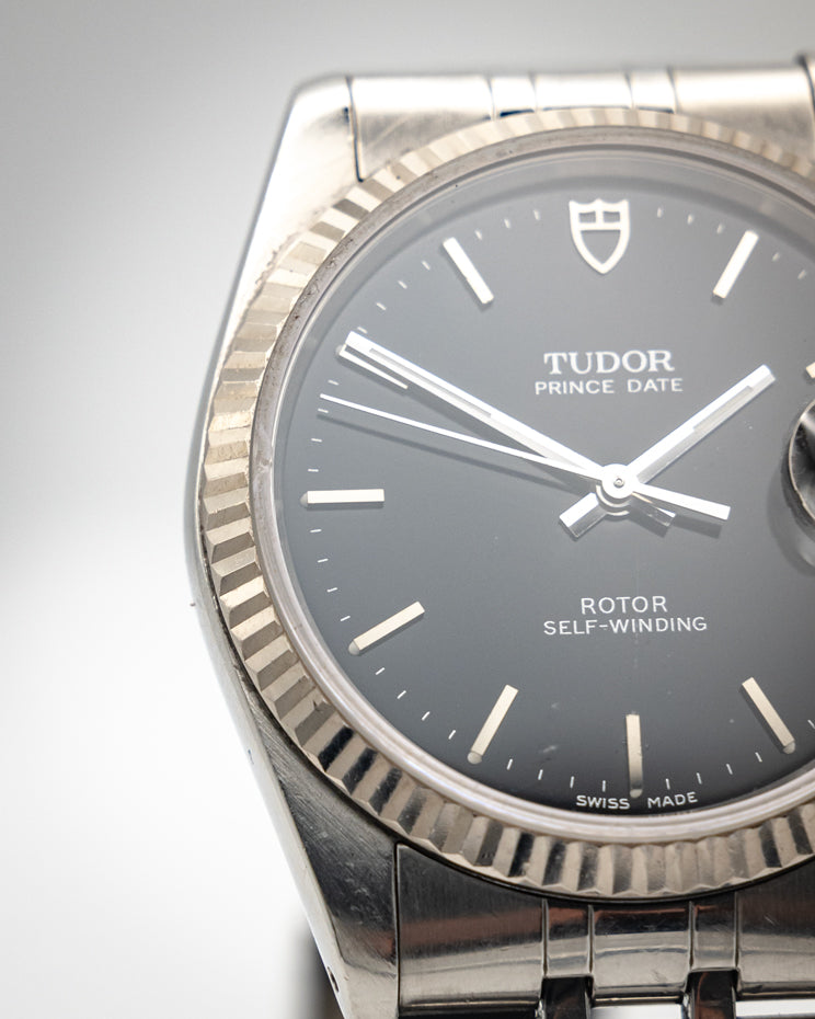 Tudor Prince Date Automatic - 18K White Gold Bezel & Steel Bracelet