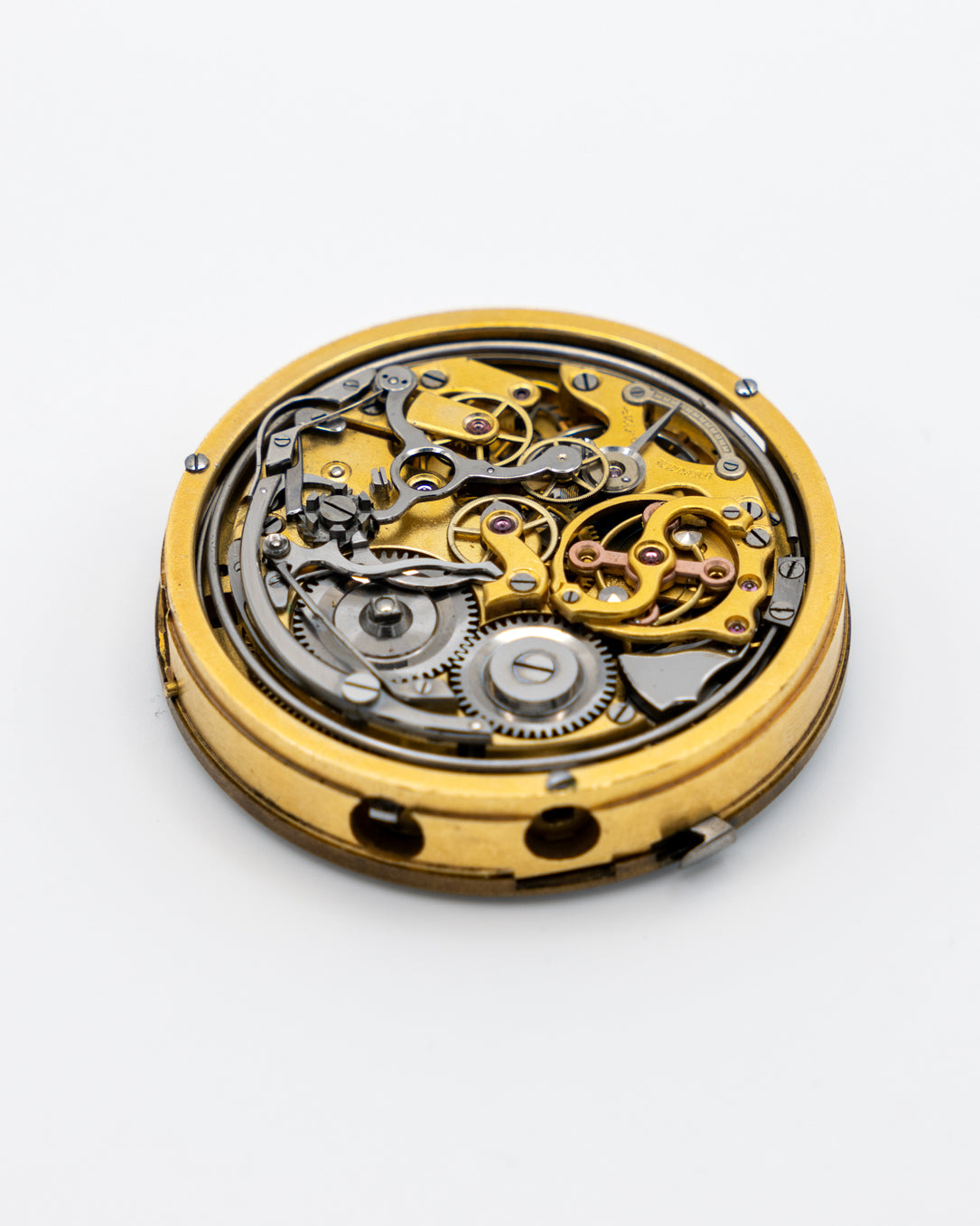 1880s - Quarter Repeater Chime Pocket Watch Movement, Ceramic Dial, and Hands - Running with Damage